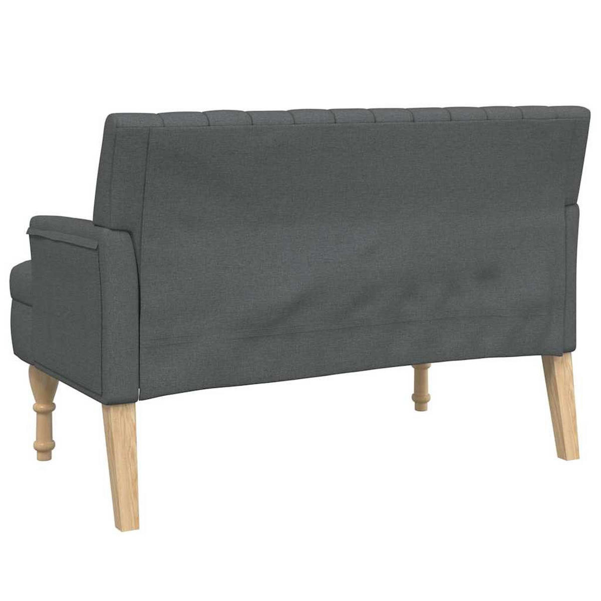 SITZBANK Mit Kissen Dunkelgrau 113/64,5/75,5 Cm Stoff - Grau, Textil (64.5/75.5/113cm) - vidaXL