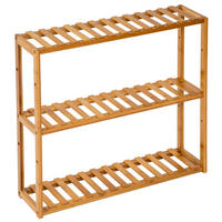 BADREGAL Katjana,60 x 15 x 54,5 cm,braun - Braun, Holz (15/54.5/60cm) - tectake