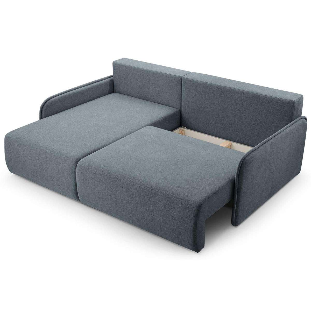 ECKSOFA Netarro, Dunkelgrau Chenille, linksseitig - Dunkelgrau/Schwarz, Kunststoff/Textil (198/147cm) - Selsey