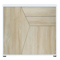 KOMMODE Benny Front in Eiche sägerau - Eiche San Remo, Holzwerkstoff (79/74/36cm) - Vladon