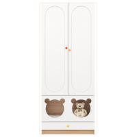 KLEIDERSCHRANK 80/200/50 cm Natur/Weiß aus MDF mit Kleiderstange und Haustierbereich - Naturfarben, Holzwerkstoff (50/200/80cm) - OKMYHOME