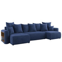 ECKSOFA SOLARIS U - Blau, Holzwerkstoff (312/142cm) - Meblini