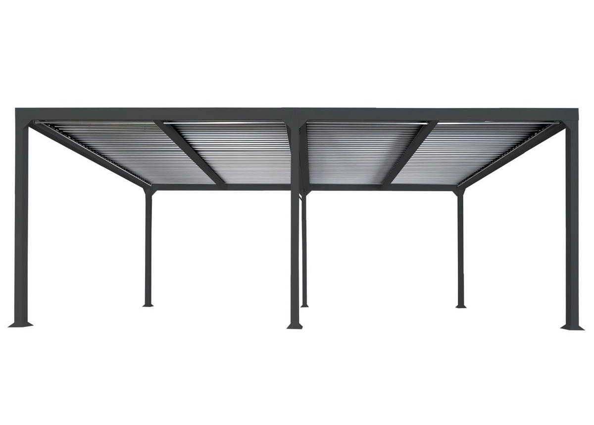 PERGOLA Alu 224x600x300cm Anthrazit - Anthrazit, Metall (600/224/300cm) - BERLINLODGE