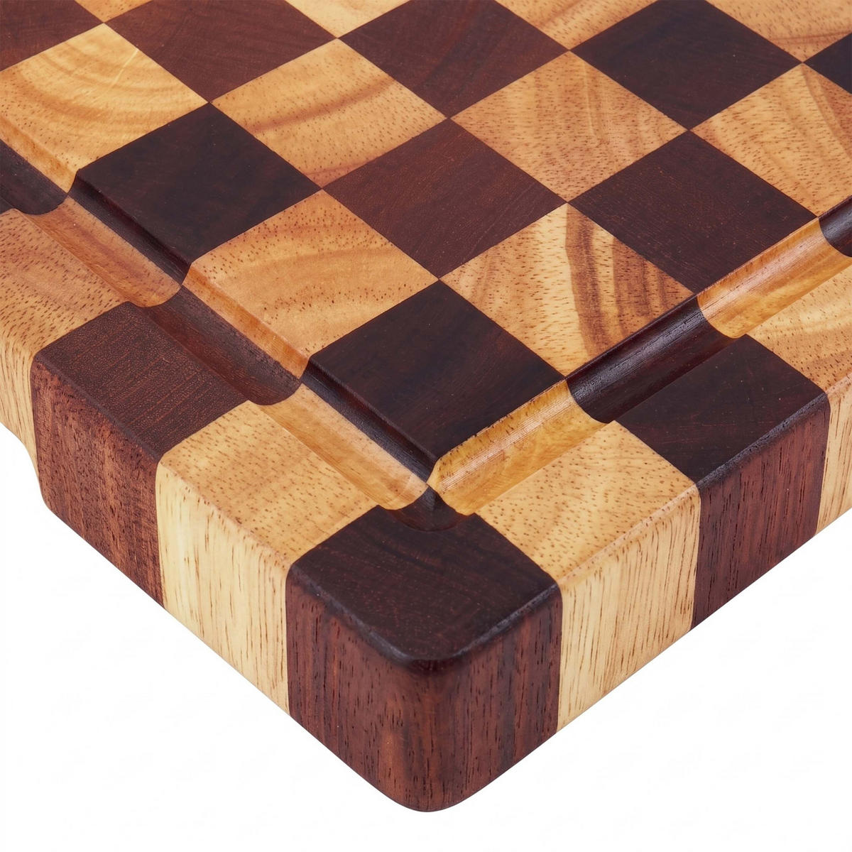 SCHNEIDEBRETT Natur Akazienholz Saftrinne - Multicolor, Holz (30/41cm) - Relaxdays