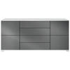 SIDEBOARD Rova Graphit Seidenmatt - Graphitfarben, Holzwerkstoff (166.5/75.5/35cm) - Vladon