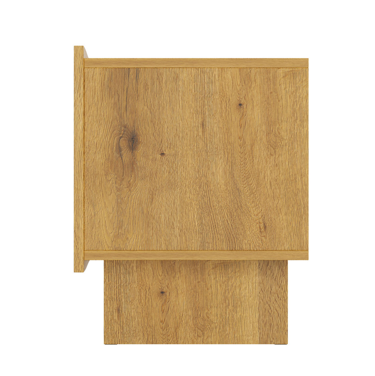 TV-SCHRANK aus Spanplatte 155x36x47 cm Natur mit 4 Türen, Wellenmuster und Kabelmanagement - Eichefarben, Holzwerkstoff (155/47/36cm) - Modfu