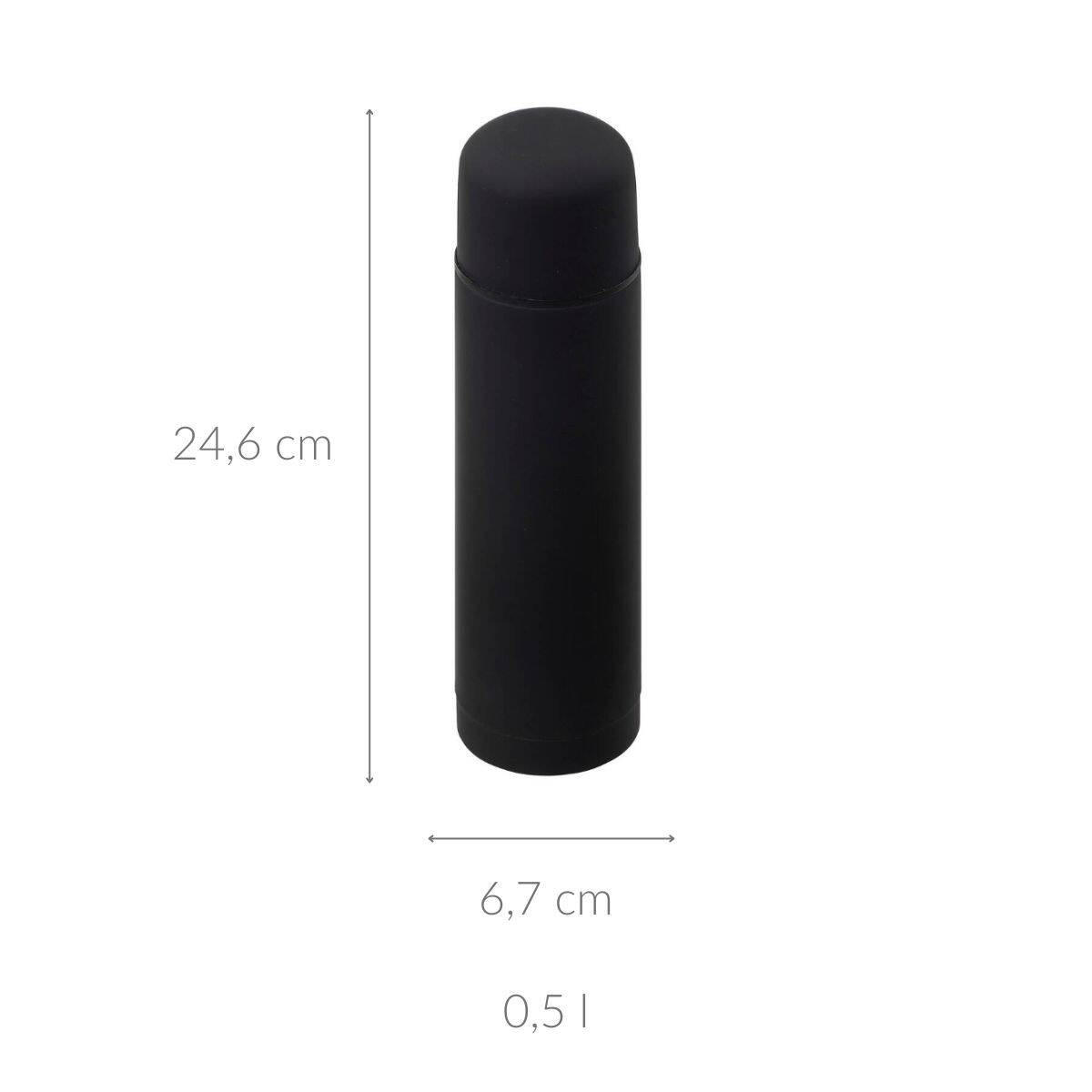 THERMOSFLASCHE 0,5 l - Schwarz, Metall (6.7L) - 5five Simply Smart