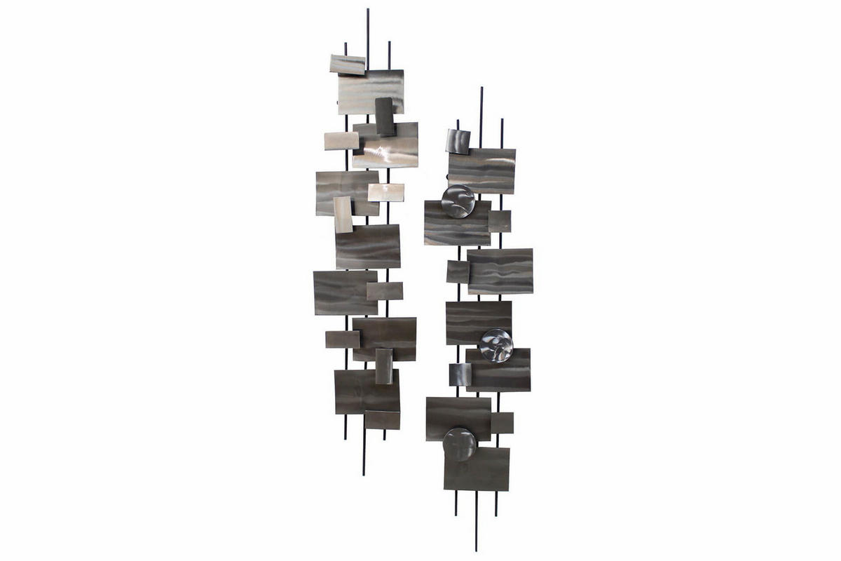 WANDDEKO Silber 26/107 cm - Silberfarben, Metall (2.6/107/5cm) - KUNSTLOFT