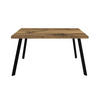 ESSZIMMERTISCH rechteckig Ediva 1 180 x 90 x 75 Esstisch Schwarz/Plankeneiche - Naturfarben, Metall (180/90/75cm) - 58aufmkessel