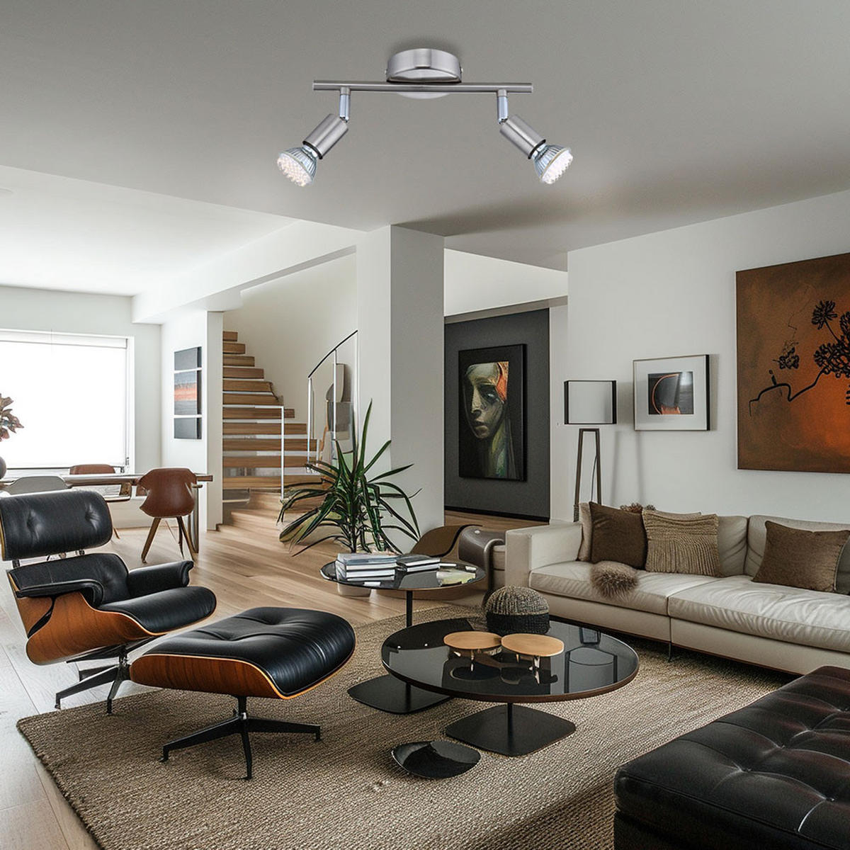 LED DECKENLEUCHTE Matrix Silber matt - Silberfarben, Metall (25.5/8.5/15cm)