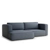 ECKSOFA MIT SCHLAFFUNKTION Velto Blau Grau Webstoff - Blaugrau/Schwarz, Holz/Holzwerkstoff (152/250cm) - Maison de Reve