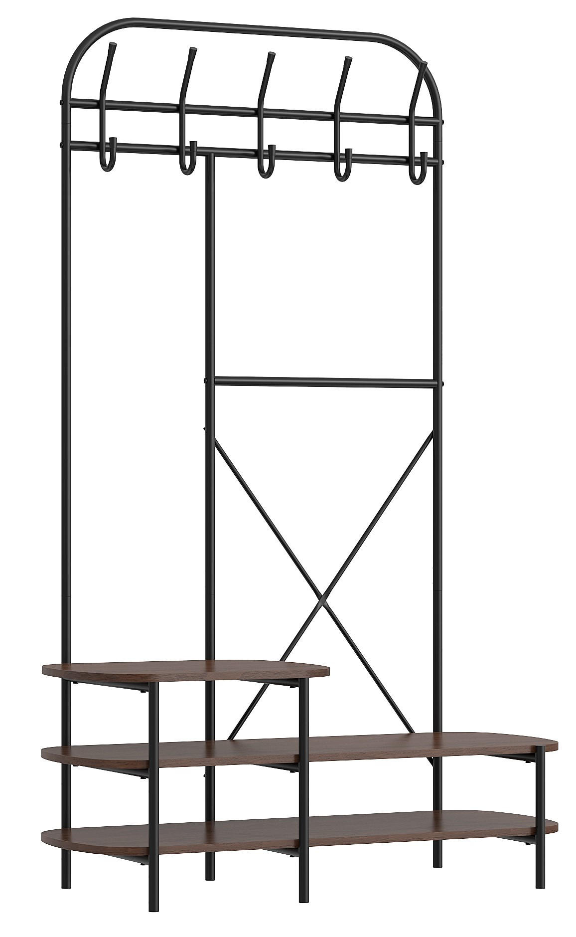 Nordlys Garderobe Braun 100x165x40 cm