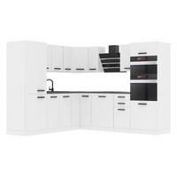 KÜCHE L-Form Stacy, ohne Arbeitsplatten, Weiß matt - Weiß, Holz (420/204/60cm) - B BELINI GROUP