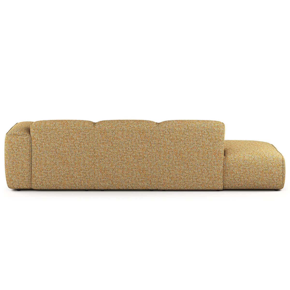 ECKSOFA mit Chaiselongue - Schwarz/Honig, Kunststoff/Textil (290/173cm) - home24