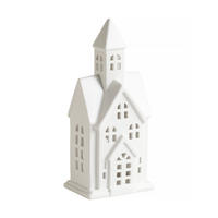 KERZENSTÄNDER Hauso, Weiß, 37 x 11.5 x 16 cm, Dekorative Weihnachtsdeko - Weiß, Keramik (11.5/37/16cm) - home&you