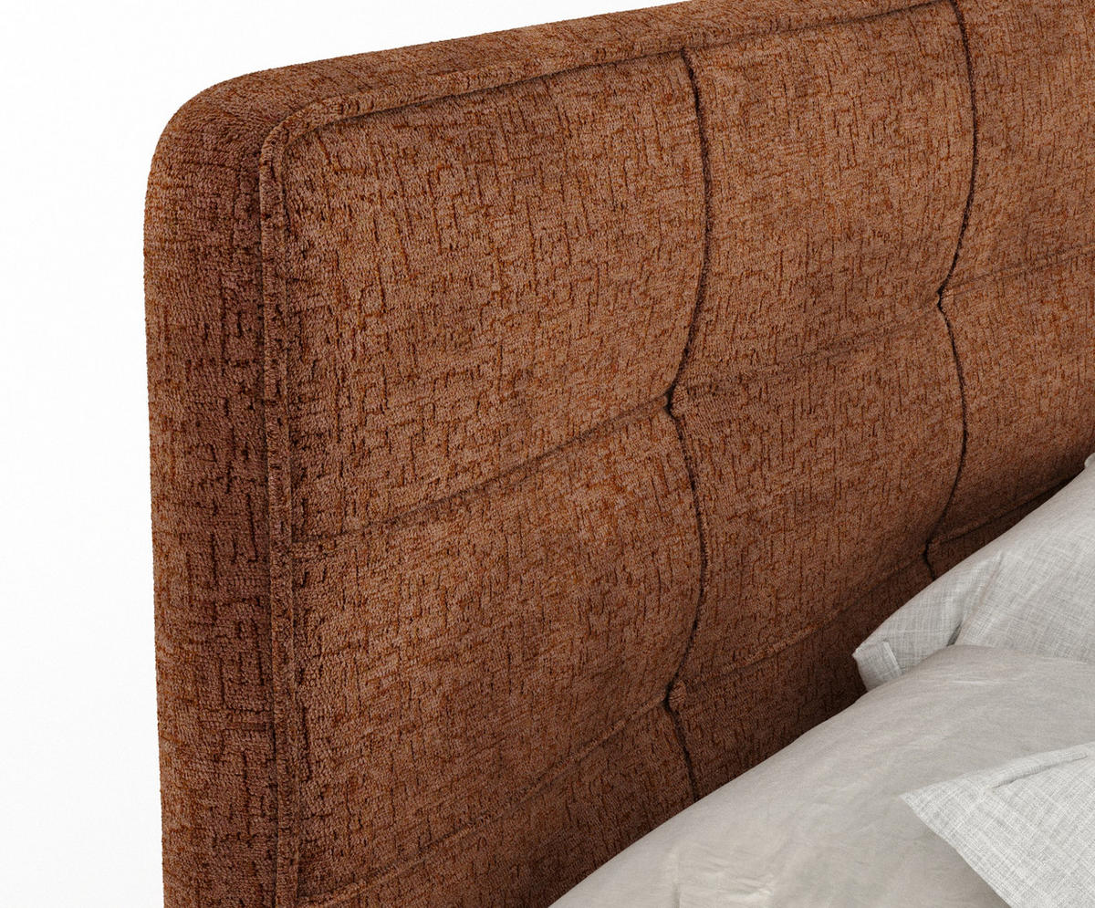 BOXSPRINGBETT Semplice Kupferfarbe 140/200 cm - Schwarz/Kupferfarben, Holz/Holzwerkstoff (140/200cm) - Maison de Reve
