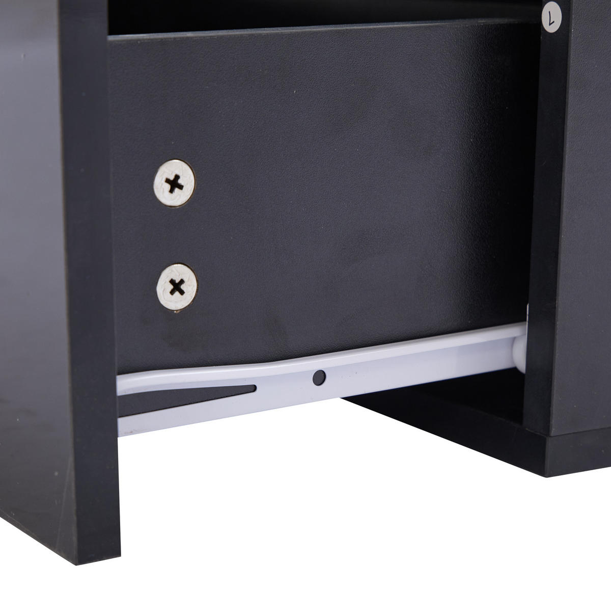 COUCHTISCH 90/55/41 cm schwarz aus Holzwerkstoff mit LED-Beleuchtung und Stauraum - Schwarz, Holzwerkstoff (90/55/41cm) - OKMYHOME