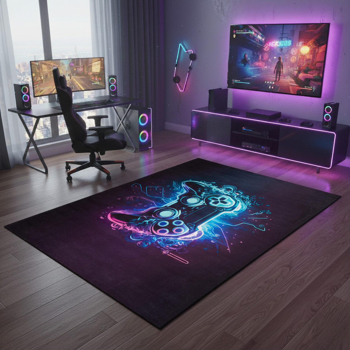 TEPPICH COSMO GAME MULTICOLOR 140/200 cm - Multicolor, Textil (140/200cm) - Tapiso