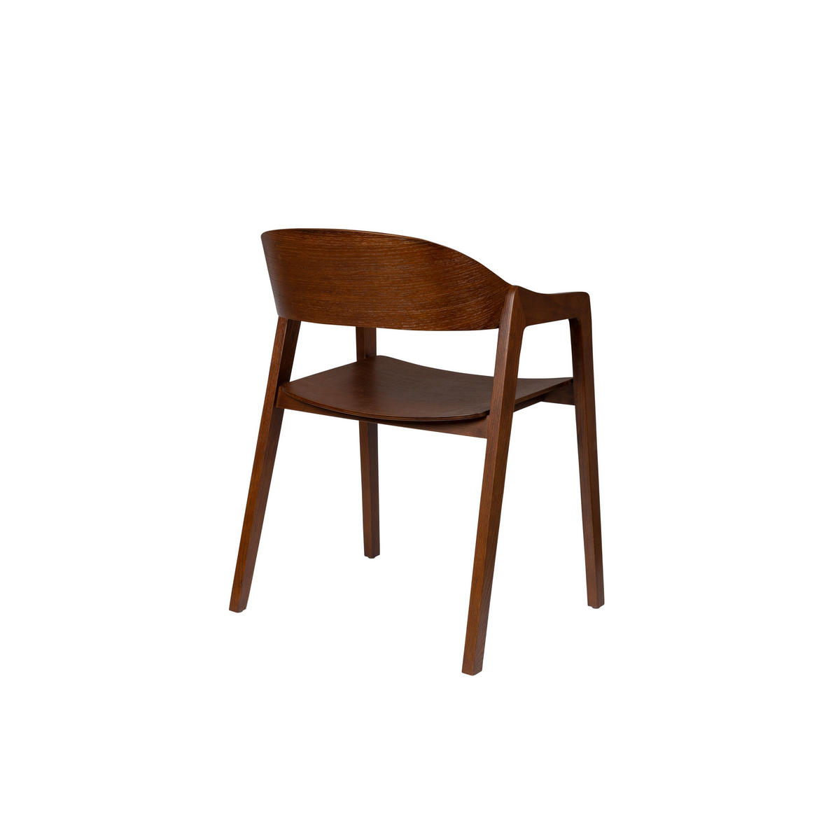 ESSZIMMERSTUHL Westlake Armlehne Walnussfarbe - 2 er Set - Braun, Holzwerkstoff (58/76/52cm) - Dutchbone