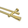 GARDINENSTANGEN-SET Platon Tanara 120 cm, 2-läufig (ohne Ringe), 20 mm Ø Messing-Optik - Messingfarben/Goldfarben, Metall (120cm) - INTERDECO