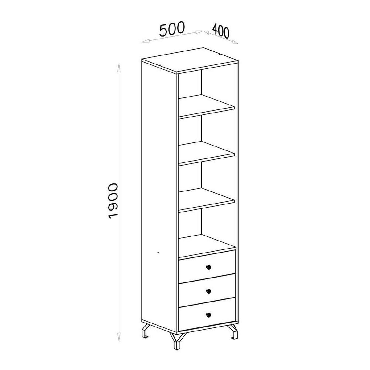 WOHNZIMMER Set – BERGEN System – Weiß - Weiß, Holzwerkstoff (90/190/40cm) - hi-markt