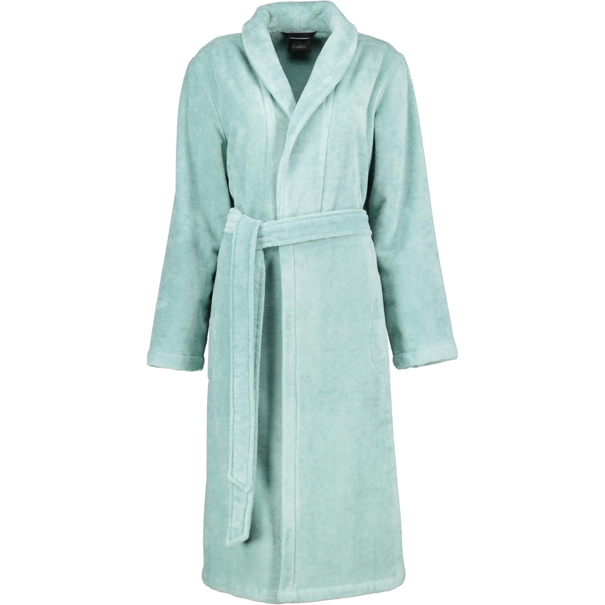 BADEMANTEL DAMEN SCHALKRAGEN 836 SEEGRÜN - 44 - Grün, Textil (Snull) - Cawoe