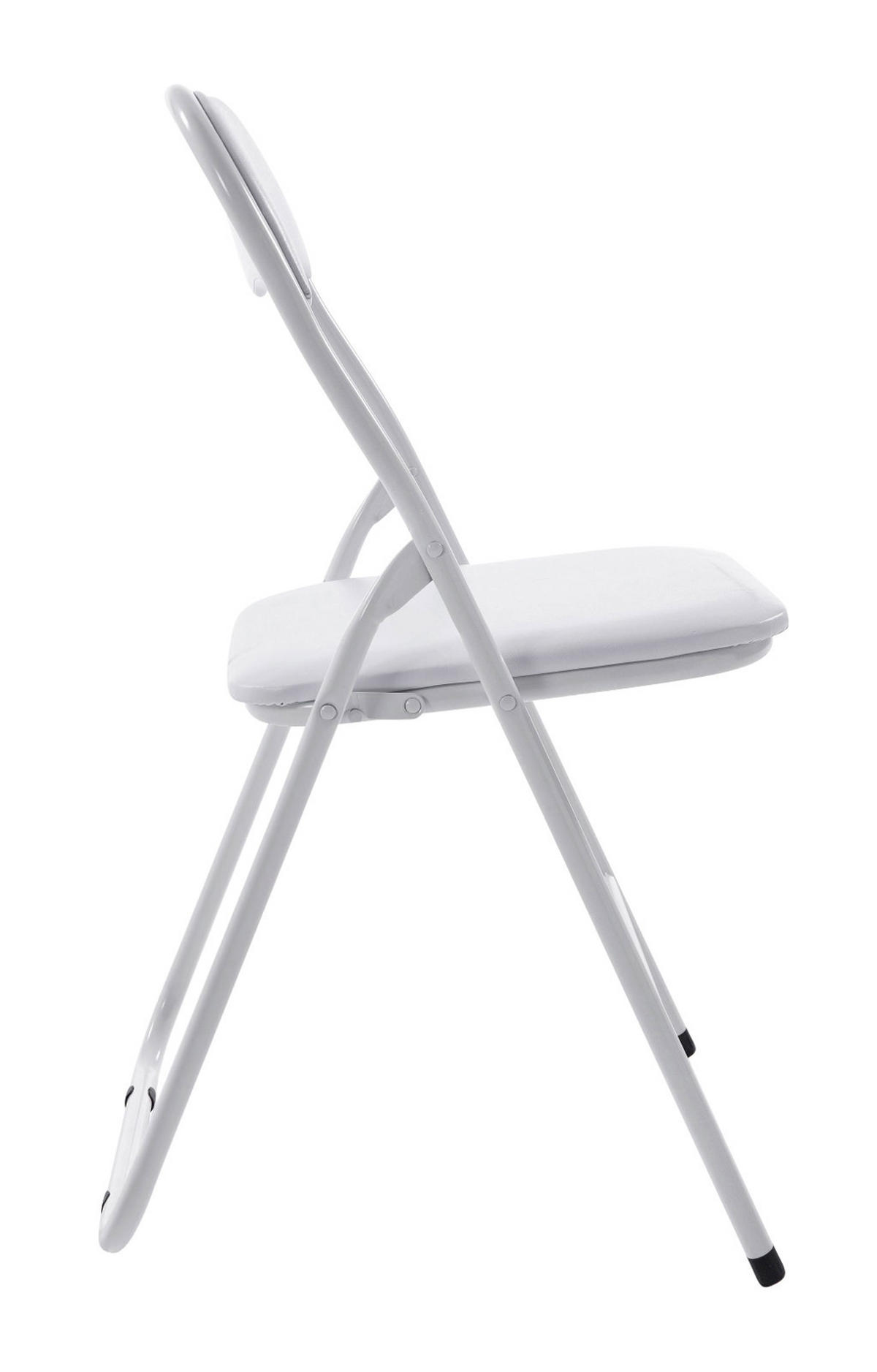 BESUCHERSTUHL Lederlook weiß/weiß - Weiß, Textil/Metall (45/78/45cm) - CLP