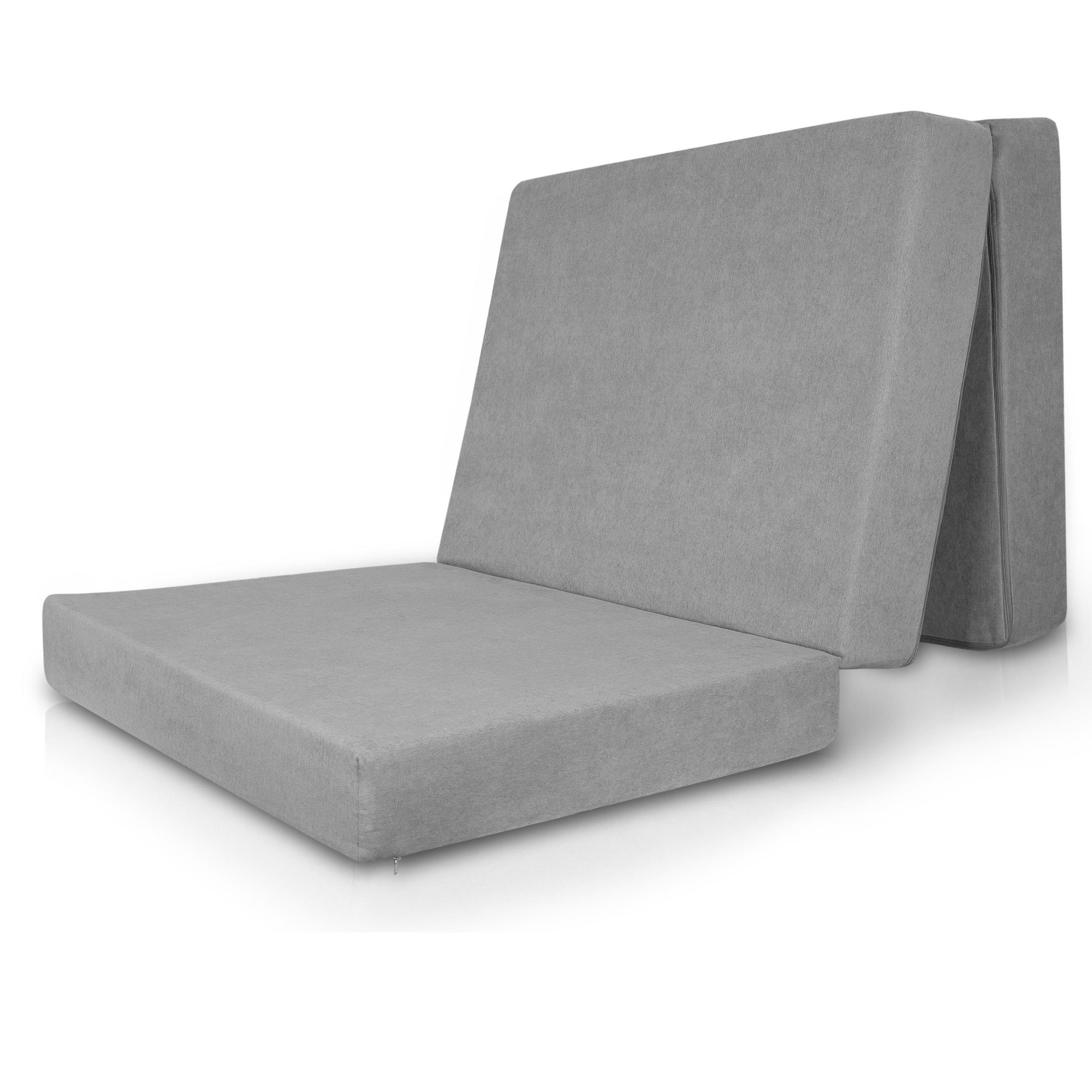 VISCO KLAPPMATRATZE VS95 201/90/14 cm Grau - Grau, Textil - Beautissu 