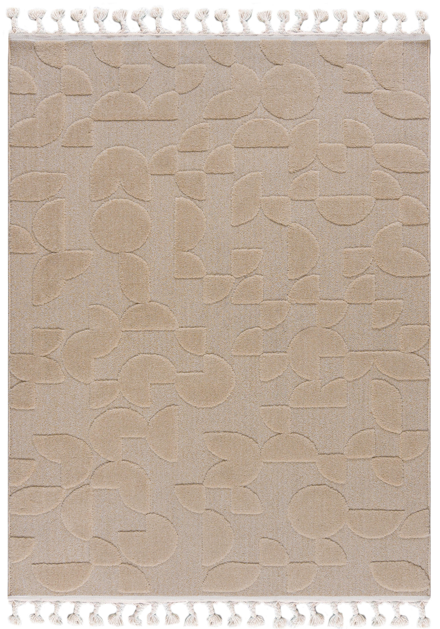 TEPPICH Beige Geometrisch, Moderne 120 x 170 cm - Sandfarben/Beige, Textil (120/170cm) - Mazovia
