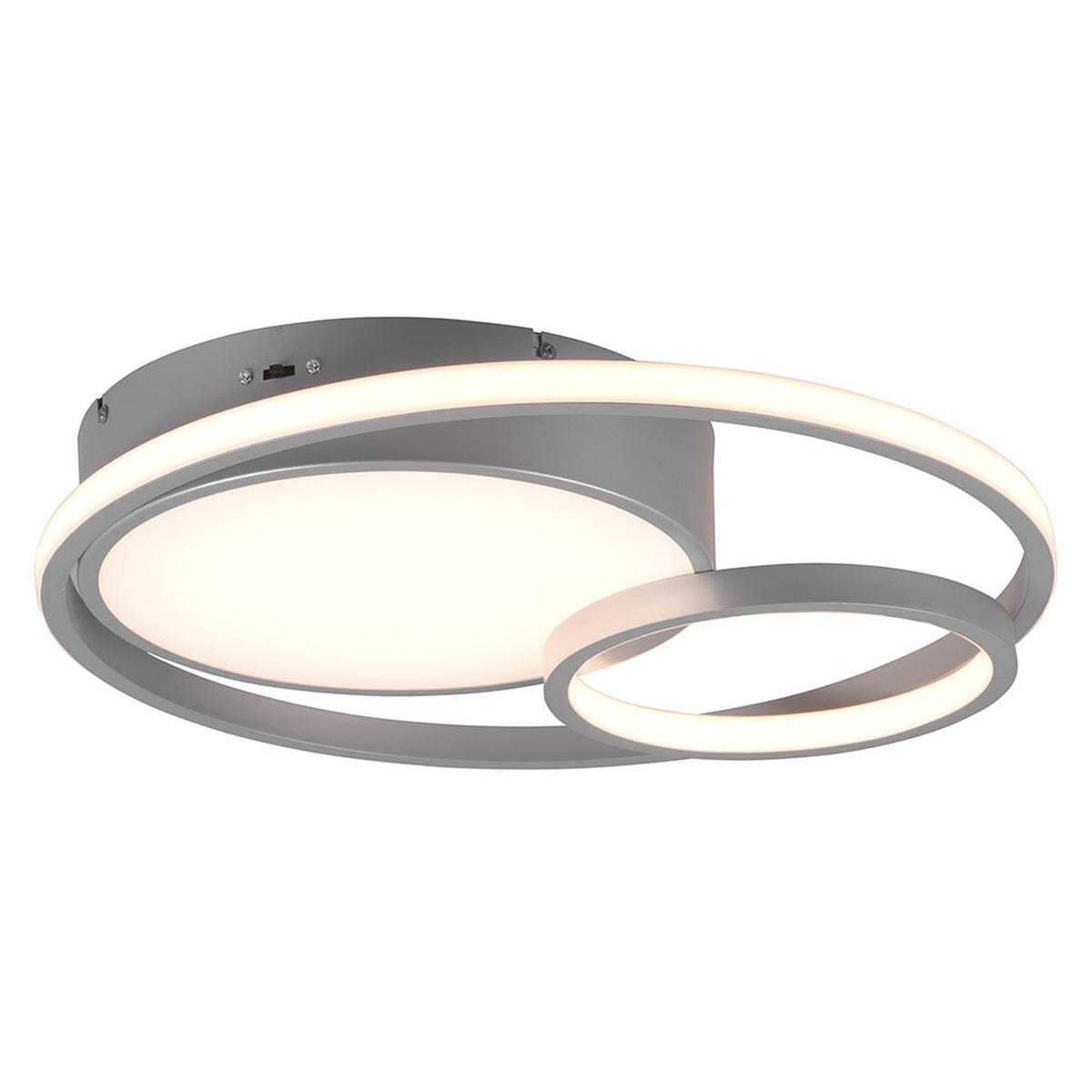 LED DECKENLEUCHTE Vuelta Silber - Silberfarben, Metall (48/48/9cm)
