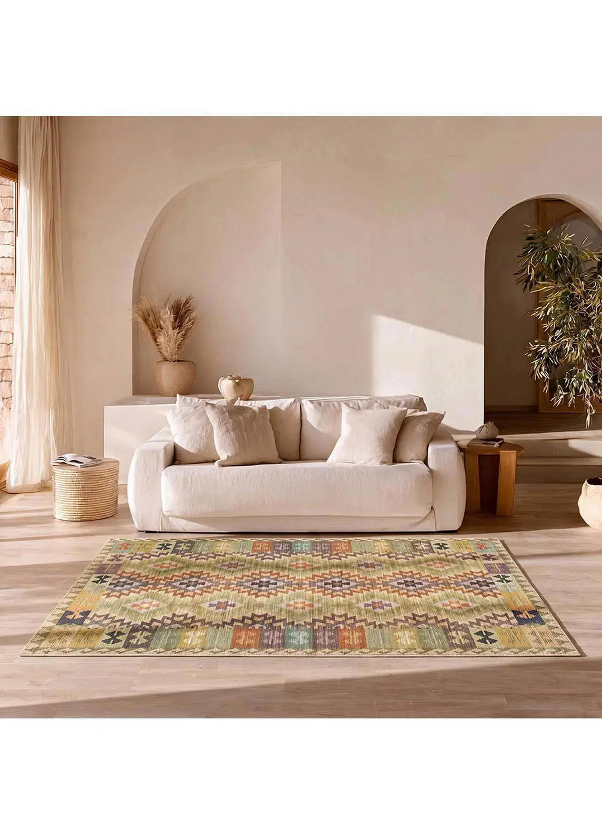 FLACHGEWEBETEPPICH Mehrfarbig Serak 140/200 cm - Multicolor, Kunststoff/Textil (140/200cm) - Atticgo