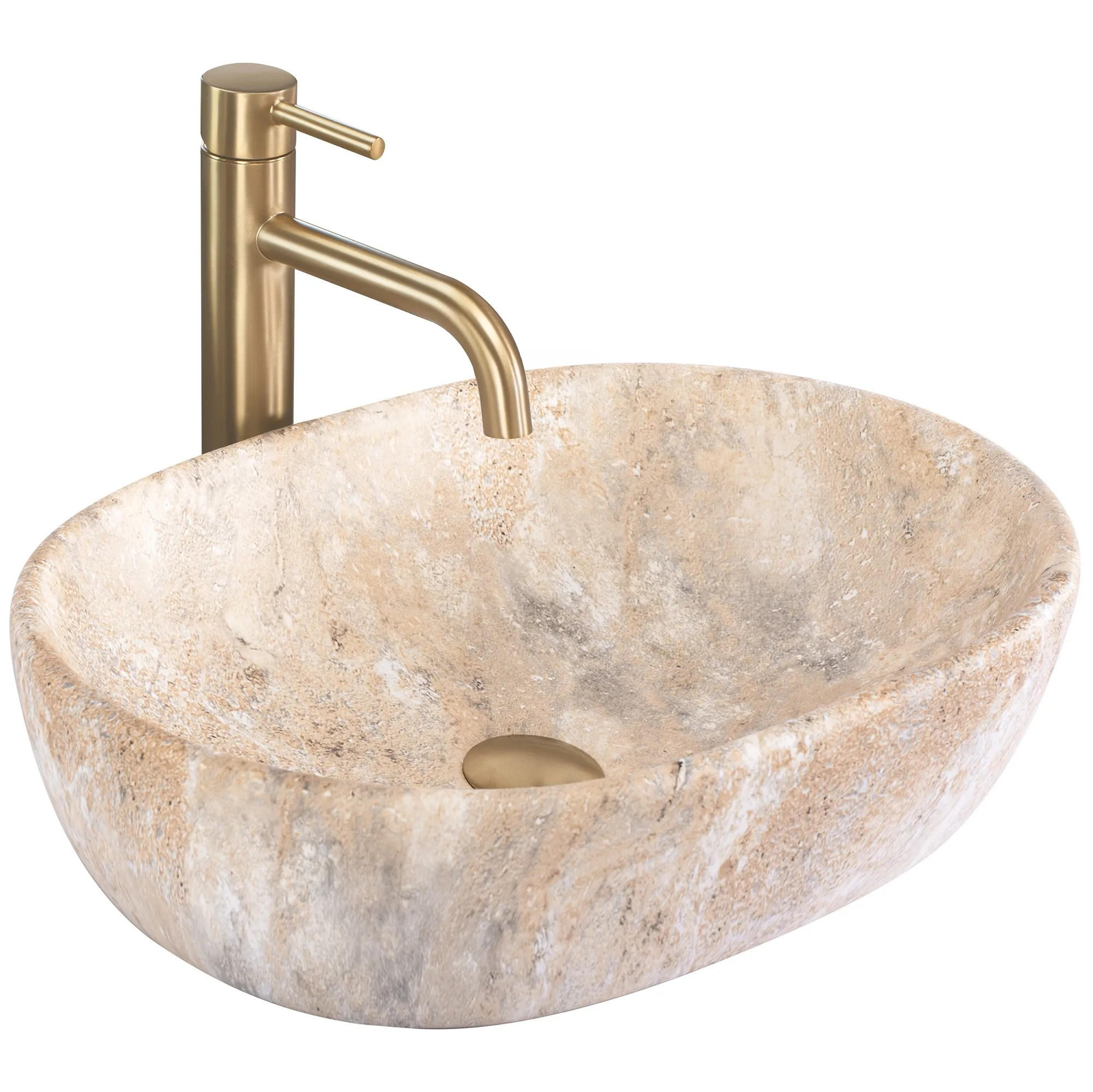 AUFSATZWASCHBECKEN AMELIA SAVANA MATT 48/34,5/13,6 cm - Hellgrau, Keramik (48/13.6/34.5cm) - REA