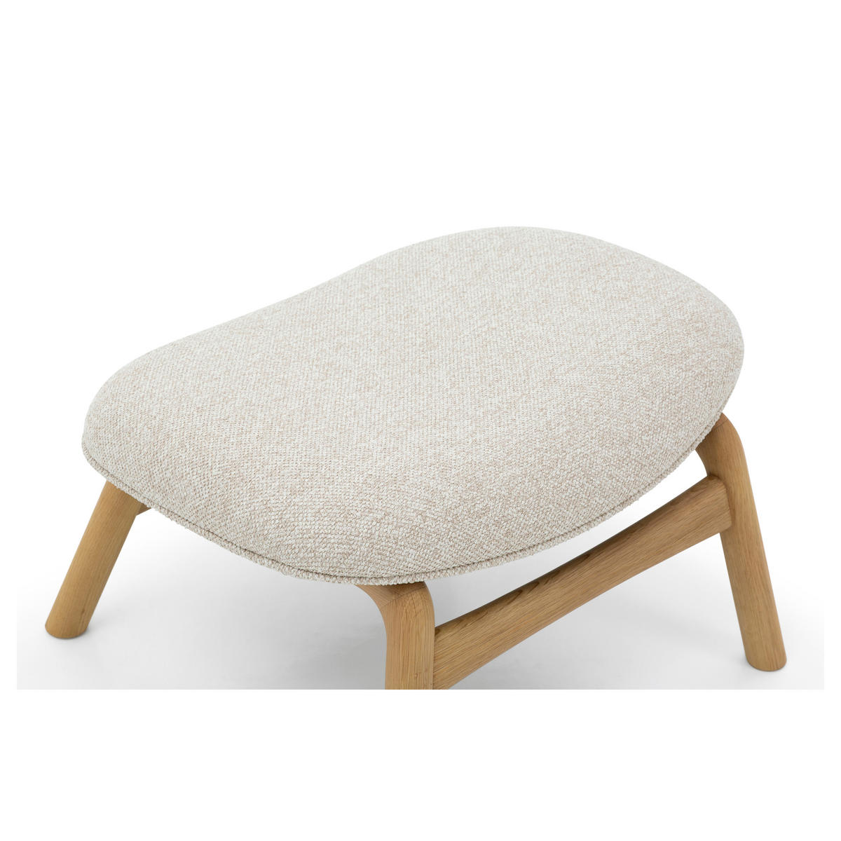 FUSSHOCKER Theo, Natur Massiveiche - Beige, Holz (51/36/62cm) - WOODEK