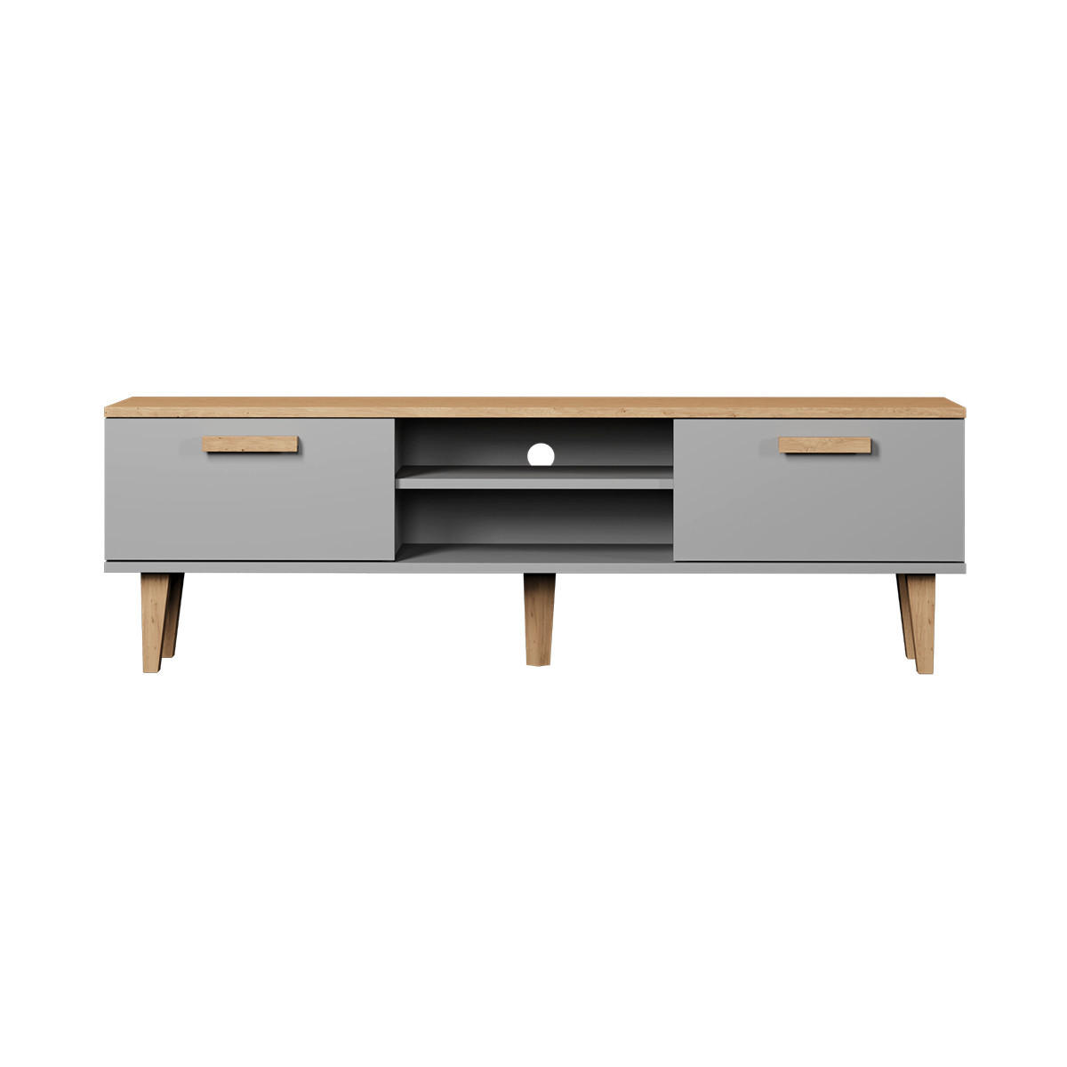 TV-MÖBEL Denver Grau - Grau, Holzwerkstoff (160/47/35cm) - Petits-meubles