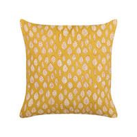 DEKOKISSEN Senfgelb 45/45 cm Ginnala - Dunkelgelb, Naturmaterialien/Textil (45/45cm) - Beliani