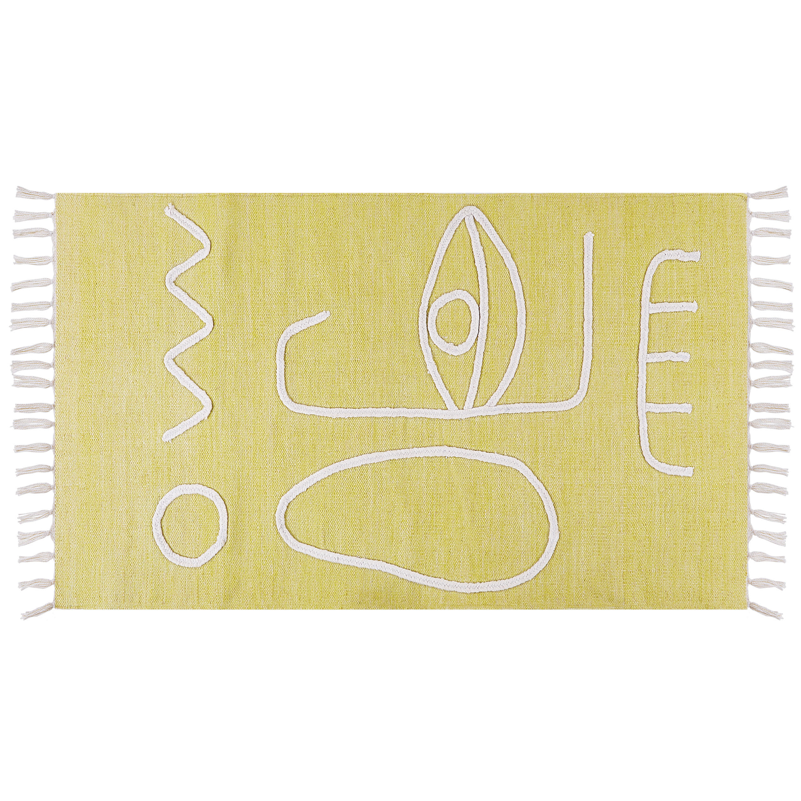 OUTDOOR-TEPPICH Yavu 150/80 cm - Gelb, Kunststoff (80/150cm) - Beliani