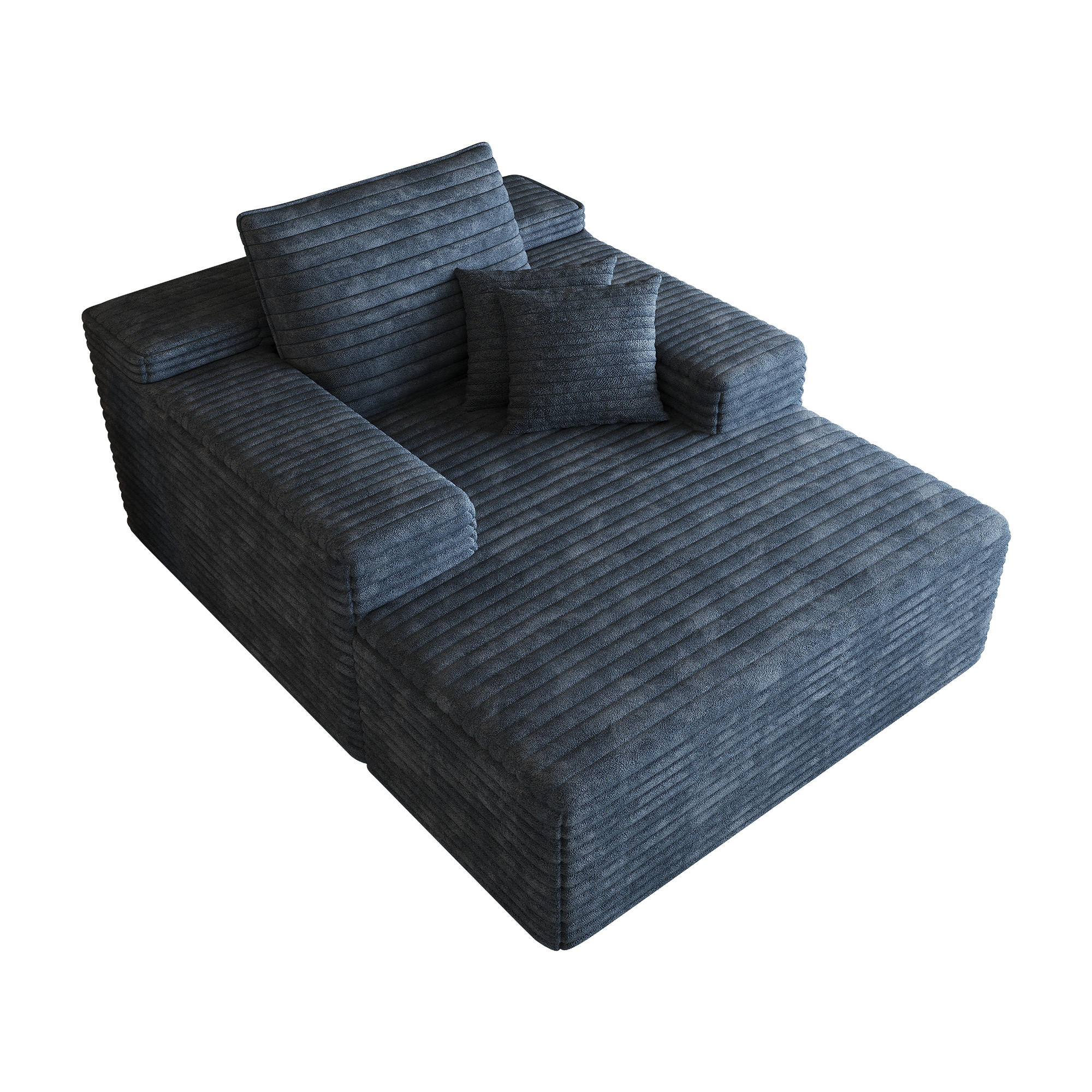 SCHLAFSOFA DE-34763 mit tiefer Sitzfläche Blau - Blau, Textil (159/60/115cm) - ComfortXL
