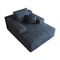 SCHLAFSOFA DE-34763 mit tiefer Sitzfläche Blau - Blau, Textil (159/60/115cm) - ComfortXL