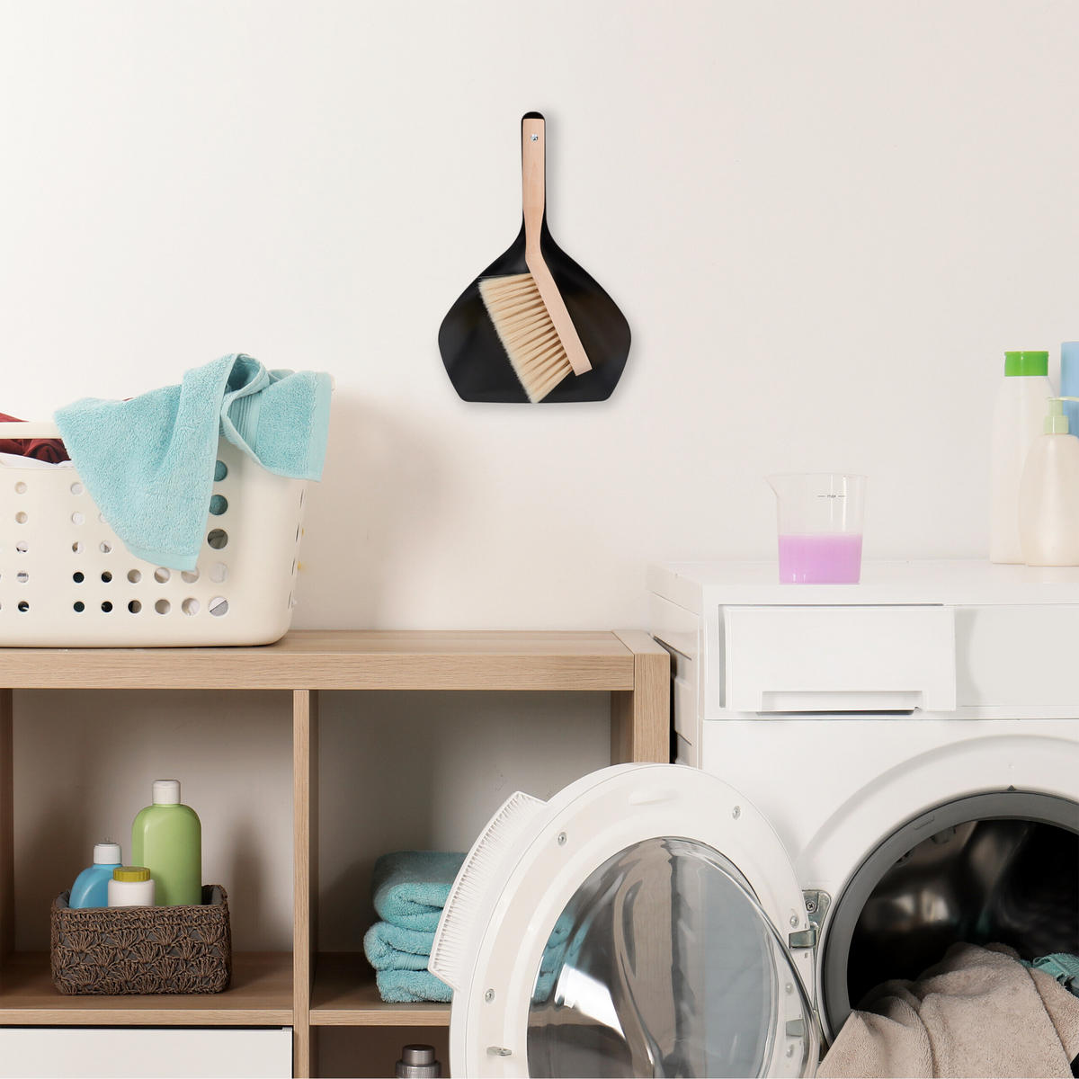 KEHRGARNITUR - Multicolor, Holz/Textil (21.5/6/33cm) - Relaxdays