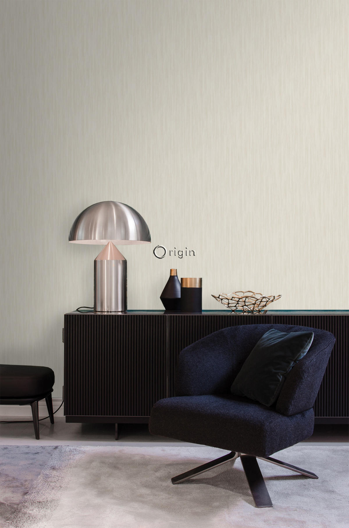 TAPETE feine Streifen 53 cm x 10.05 m - Grau, Papier (53/1000cm) - Origin Wallcoverings