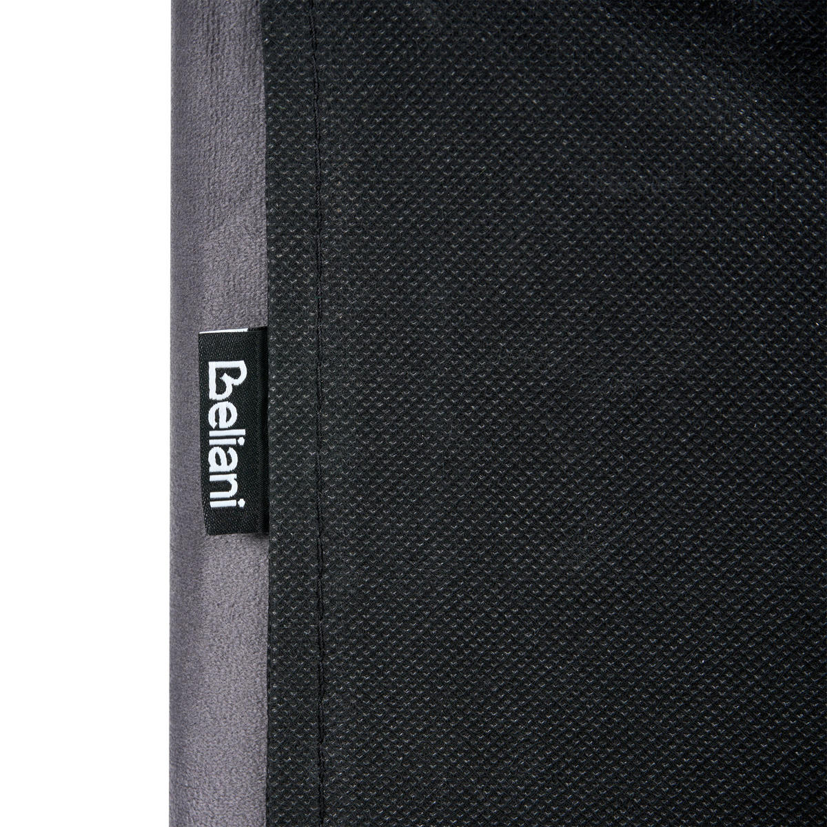 BETT mit Lattenrost 140/200 cm Dunkelgrau Rouen - Dunkelgrau/Schwarz, Textil (140/200cm) - Beliani