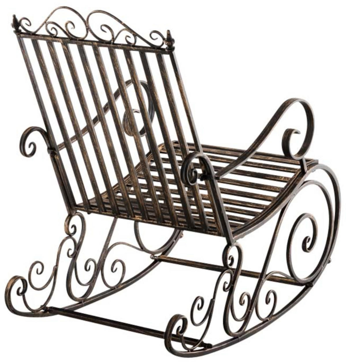 GARTENSCHAUKELSTUHL 2er Set Metall Bronze - Bronzefarben, Metall (56/94/90cm) - CLP
