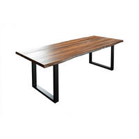 ESSTISCH LIAM - Schwarz/Braun, Holz/Metall (90/180/74cm) - SAM