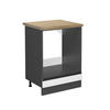 HERDUMBAUSCHRANK R-Line Weiß 60 cm, AP Eiche - Anthrazit/Weiß, Holzwerkstoff (60/81.6/60cm) - Vicco