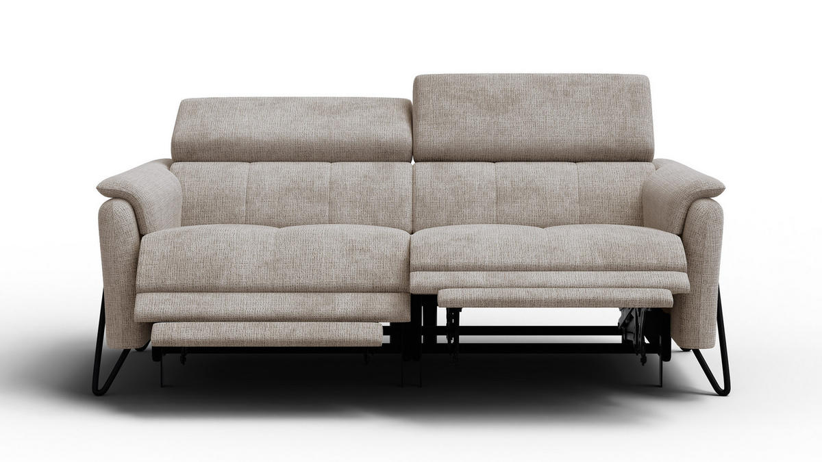 RELAXSOFA RODEN 3-Sitzer, beige - Beige, Holz/Textil (194/82/103cm) - Courtois Laville