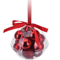 WEIHNACHTSKUGELN 12er-Set Ø 3 cm - Rot, Kunststoff (9.7/12/9.7cm) - Home Styling Collection