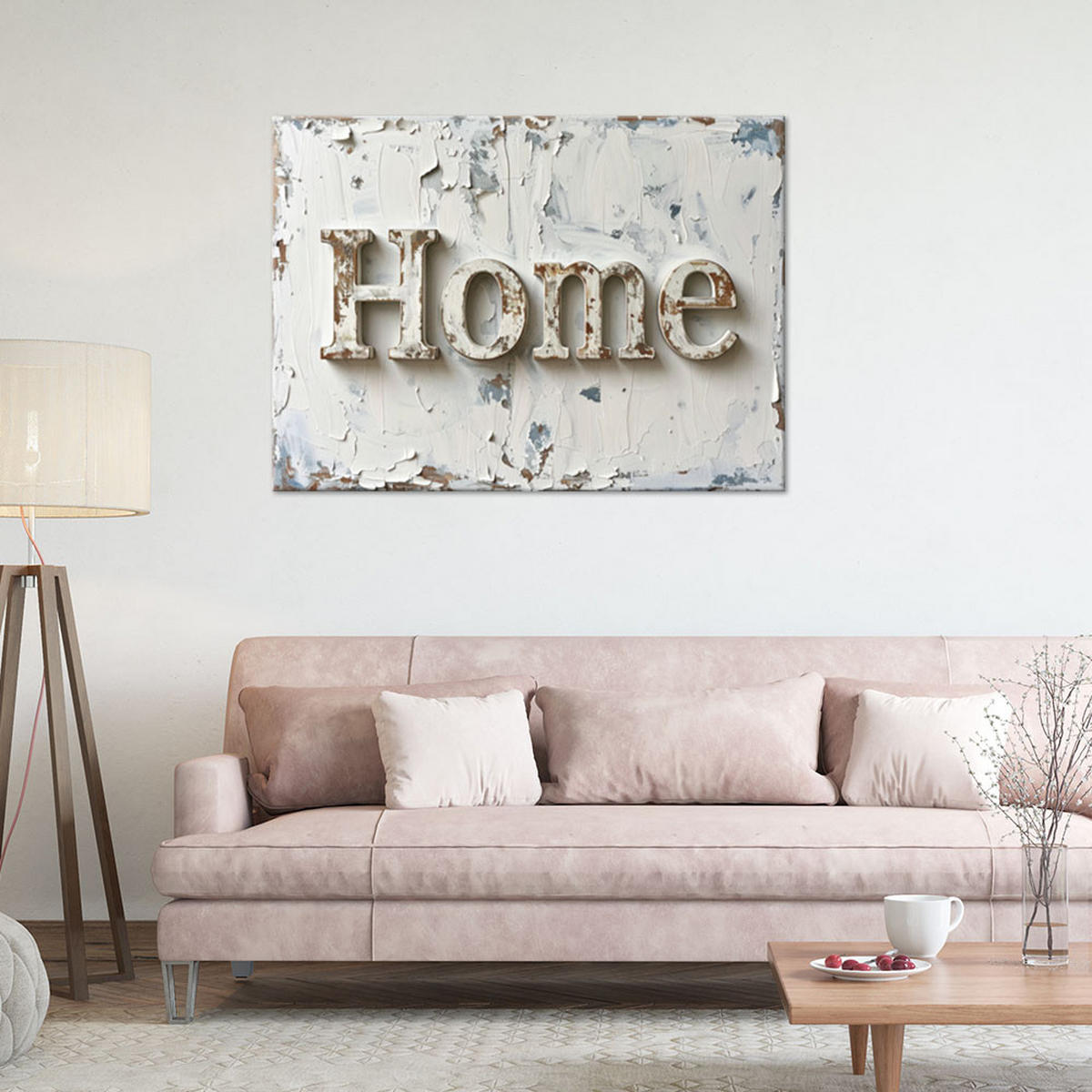 LEINWANDBILD Inschriften und Zitate 100x70cm - Beige, Textil (100/70cm) - Feeby