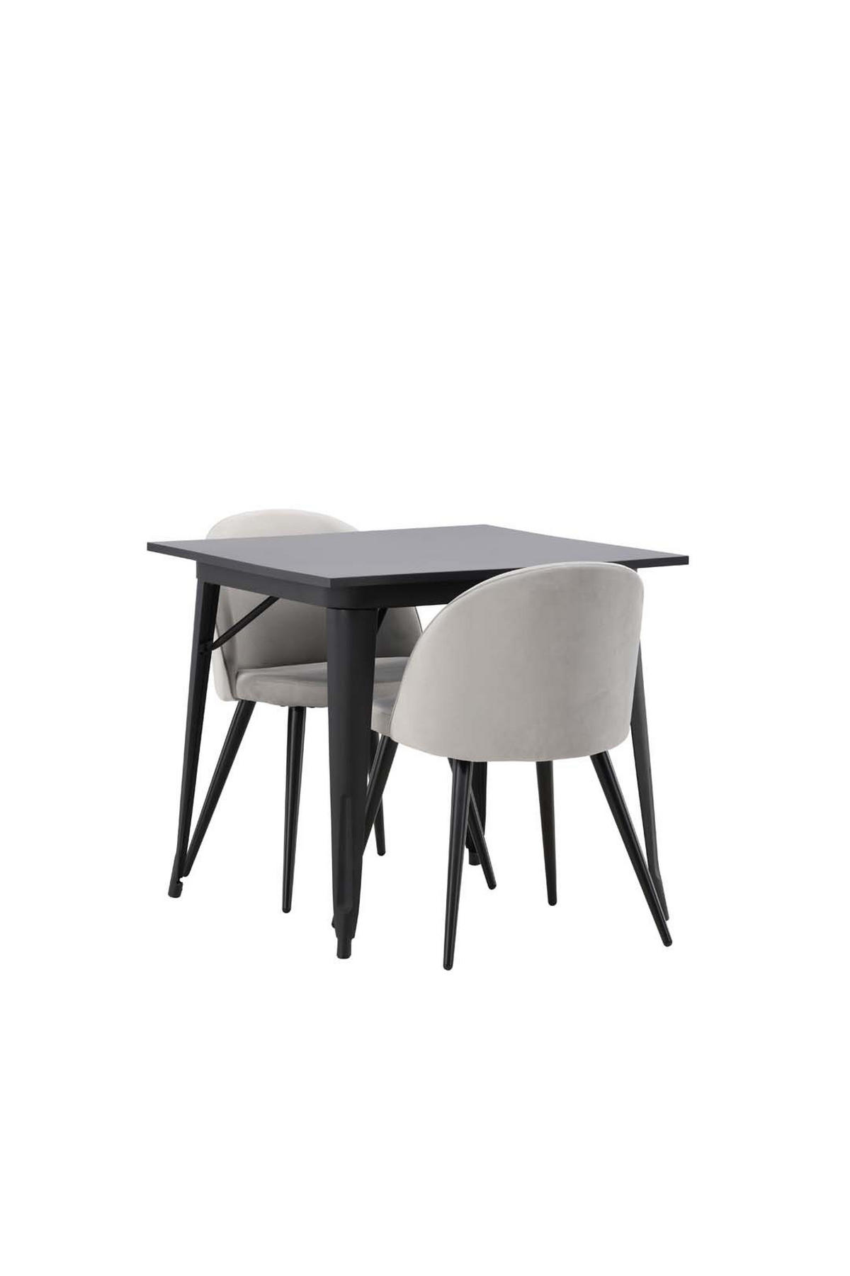 TISCHGRUPPE Schwarz - Schwarz, Holzwerkstoff (80/75/80cm) - ebuy24