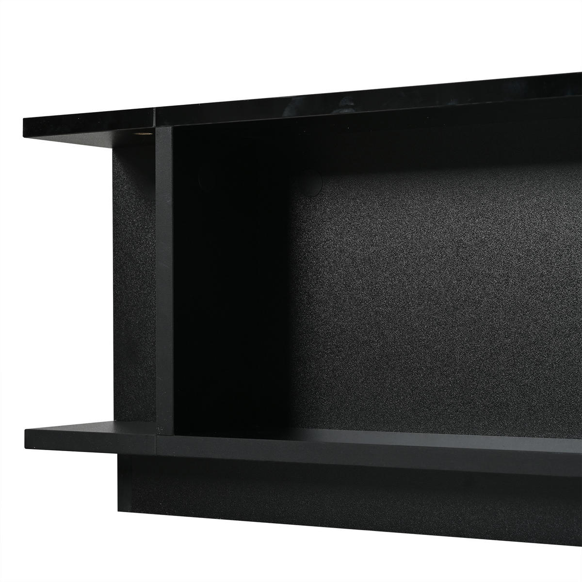 COUCHTISCH in Schwarz mit Glasplatte und LED-Beleuchtung für Wohnzimmer, B70/T70/H30 cm - Schwarz, Glas/Holzwerkstoff (70/70/30cm) - STILVORA