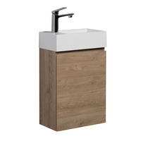 GÄSTE-WC-MÖBELSET Angela 2 Teile Kastanien Eiche - 40 x 22 x 64 cm - Kastanienfarben/Eichefarben, Holz (40/52/22cm) - Badplaats